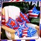 12 Pcs 4th of July Inflatable Balloons Patriotic Outdoor Decorations 12'' PVC American Flag Star Hanging Ornaments White Red Blue Inflatable for Independence Day Party Outdoor Yard Decor
